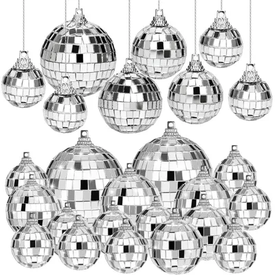 Immagine prodotto di Set di 32 mini palline da discoteca decorative, disponibili in diverse dimensioni