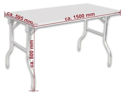 Produktbild von Beeketal Gastro Klapptisch Tisch Edelstahltisch Campingtisch, Variante:BAR150-60K