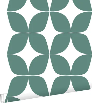 Immagine prodotto di ESTAhome carta da parati motivo grafico verde mare grigiastro e bianco 53 cm x 10.05 m