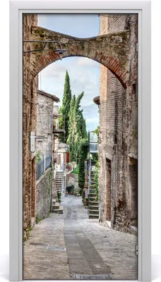 Produktbild von Tulup Türaufkleber 95x205 cm Dekorative Aufkleber Selbstklebend Wasserdichte Tapete Abnehmbar Schlafzimmer Wohnzimmer Wohnkultur - italienischen Straßen