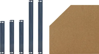 Produktbild von shelfplaza HOME 60x30 cm Fachboden-Set Eckregal in blau für HOME Eckregale