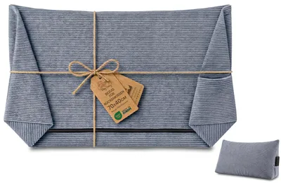 Obrázek produktu pro Povlak na klínový polštář na čtení pouze povlak manšestr 40x70 cm Džínová