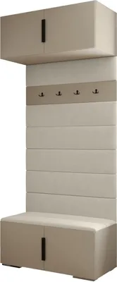 Produktbild von MEBLE KRYSPOL Inova 1 Flurmöbel-Set, 236,7x100x47cm - Kaschmir, Schwarz, Manila 02