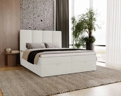 Produktbild von Kontinentales Doppelbett 160x200 GLADE - weiß