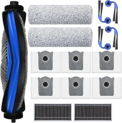 Produktbild von PromoHome® Zubehörset für ECOVACS DEEBOT X9 Pro Omni, 15-teilig, Schwarz/Blau/Grau