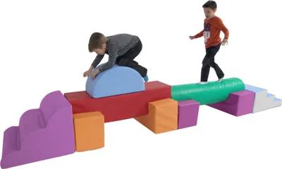 Produktbild von Sumo Didactic - Softbausteine ab 3 Jahren – 9-tlg. Motorik-Set für Kindergarten & Zuhause | Hygienisch, antibakteriell & robust | Fördert Bewegung, Spiel & soziale Entwicklung