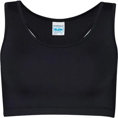 Immagine prodotto di Just Cool JC017 | Top da donna Girlie Cool Sports Crop Top - Colore: Jet Black - Taglia: S