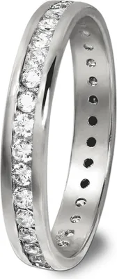 Image de GoldDream Bague Zirconia 333 or blanc Gr. 58 argent, blanc Femme Bijoux GDR520J58