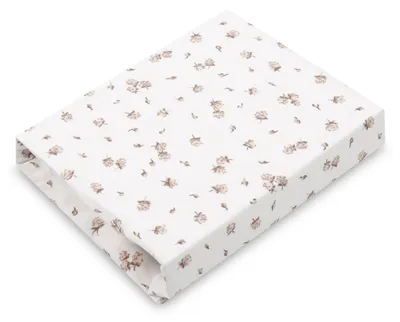 Produktbild von SENSILLO - Spannbettlaken 60x120 - Babybettlaken mit Gummizug, Rose
