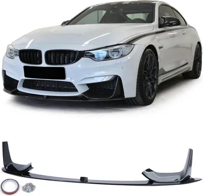 Produktbild von 1-teilig Frontspoiler Performance Spoiler Lippe Stoßstange Schwarz Glanz für