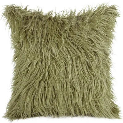 Produktbild von EUROFIRANY | Kissenbezug - 45 x 45 cm - Flauschige olivgrüne Kissenhülle - Modern Boho