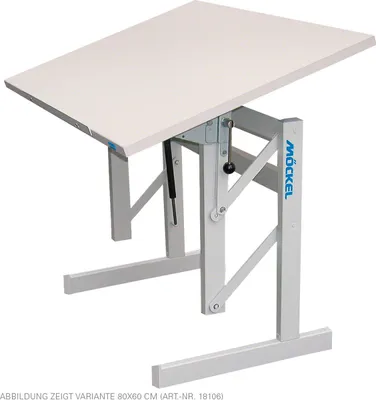 Produktbild von Möckel Sitz-Steharbeitstisch Ergo S72 BxTxH 120x80x72-122 cm, mit Gleitern, grau/grau