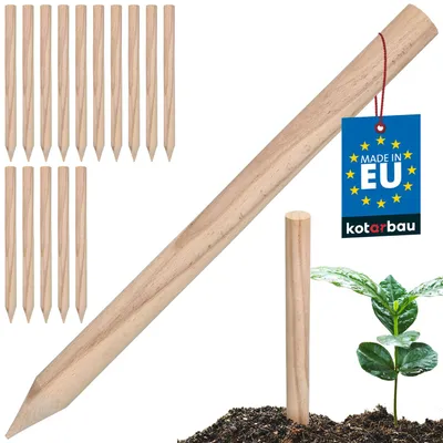 Zdjęcie produktu dla KOTARBAU® 15 szt. Paliki Drewniane Bukowe Geodezyjne 40 cm Podpora do Pomidorów Warzyw Drzewek
