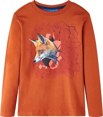 Produktbild von Kinder-Langarmshirt - Gute Qualität - Rostbraun 92 - Langarmshirts MM247