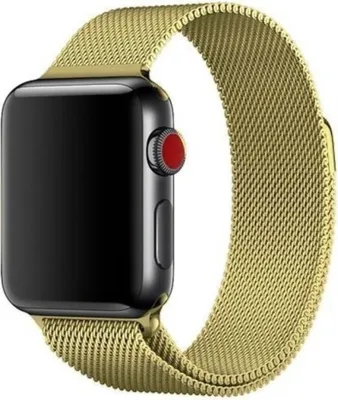 Produktbild von Apple Watch Milanese Edelstahl Armband Magnetverschluss Gold 38/40mm Watch Serie 8/7/6/5/4/3/2/1/SE, Fachhändler, Deutschland, Blitzversand
