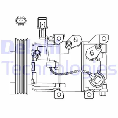 Produktbild von DELPHI CS20518 VS14 Klimaanlage Klimakompressor PAG 46 für HYUNDAI i30 (GD) für KIA CEE'D (JD)