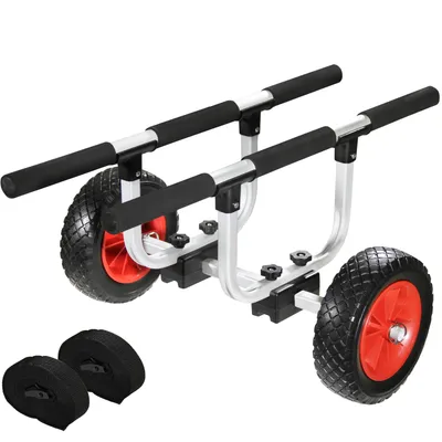 Produktbild von Kajakwagen Transportwagen verstellbar 100kg pannensicher Aluminium Kanu K06
