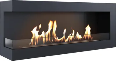 Produktbild von Wandkamin Bioethanol DELTA 1200 links mit Verglasung