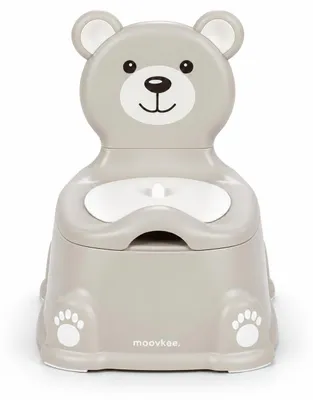 Immagine prodotto di Vasino per bambini moovkee con coperchio e contenitore interno estraibile – Vasino per l'addestramento al vasino - Grigio