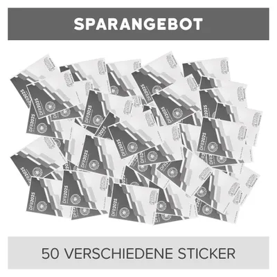 Produktbild von DFB 2025 - 125 Jahre Fußballgeschichte - Sammelsticker - 50 verschiedene Sticker (zufällige Auswahl)