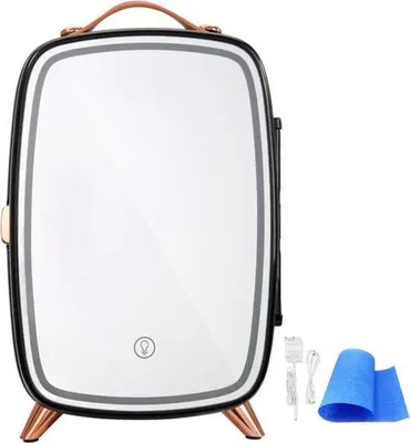Obrázek produktu pro Zrcadlový minichladnička na kosmetiku s přenosným LED osvětlením