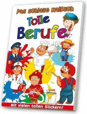 Immagine prodotto di Das schlaue Malbuch - Tolle Berufe: Mit vielen tollen Stickern