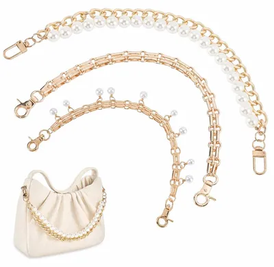 3 Taschenketten, Gold, 28,7–33,5 cm, für Handtaschen