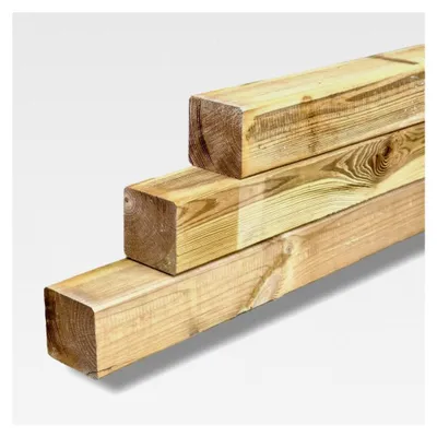 Produktbild von MyTimber® Imprägnierte Zaunpfosten | Echtholz Kantholz 90x90 mm | Bauholz | Holzbalken | Vierkantholz | Holzposten (Länge: 150 cm)