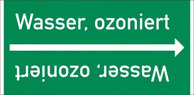 Produktbild von Dreifke® Aufkleber/Rohrleitungsband Wasser, ozoniert, DIN 2403, ab Ø 15mm, gr...