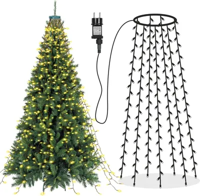 Produktbild von 3M Weihnachtsbaum Lichterkette 480 LED 8 Lichtmodi Christbaum Lichternetz Wasserdicht Christbaumbeleuchtung