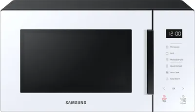 Produktbild von Samsung MG23T5018AW/ET, Arbeitsplatte, Grill-Mikrowelle, 23 l, 800 W, Eingebautes Display, LED