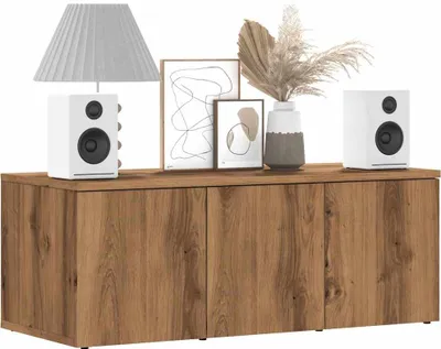 Produktbild von TV-Schrank - TV-Lowboard - Artisan-Eiche 80x34x30 cm Holzwerkstoff - TV-Regal CC31615