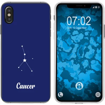 Produktbild von PhoneNatic Case kompatibel mit Apple iPhone Xs Max Silikon-Hülle SternzeichenCancer M3