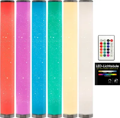 Produktbild von lichtsäule, led lichtsäule, stehlampe, stehleuchte, rgb, farbwechsel, ecklampe, eckleuchte, fernbedienung, funkeleffekt, funkel