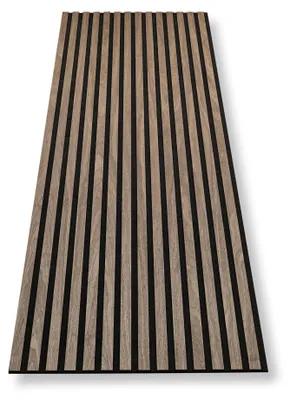 Image de Panneaux acoustiques HAGEFOL® Lite, panneaux muraux adhésifs, dimensions 240x56 cm, couleur : noyer