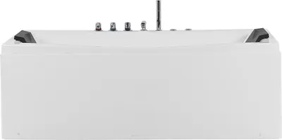 Produktbild von BELIANI Whirlpool Badewanne Weiß 173 x 82 cm Sanitäracryl 2 Personen Massagedüsen Kopfstütze Indoor