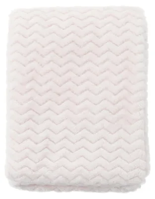 Imagen del producto de Manta para bebé - Manta polar de forro suave - Patrón de ondas - Blanco - 75 x 100 cm - Para cuna, cochecito y silla de coche