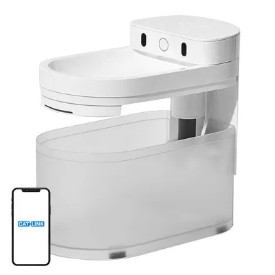 Obrázok produktu pre CATLINK AI Water Fountain, Automat na vodu pre domáce zvieratá, Akrylonitrilbutadienstyren (ABS), Biela, Vnútorný, Mačka, 2,3 L