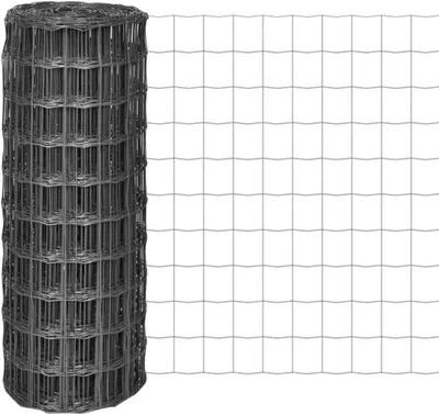 Produktbild von Gartenzaun 25x1m Grau Gitterzaun Wildzaun Maschendrahtzaun
