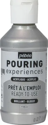 Immagine prodotto di Vernice acrilica lucida da versare - argento - 118 ml