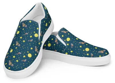 Produktbild von Mr. & Mrs. Panda Loafer Damen Fledermaus Flügel Größe 40 - Blau - Geschenk, Slipper, Mokassins, Lustige Sprüche, Für