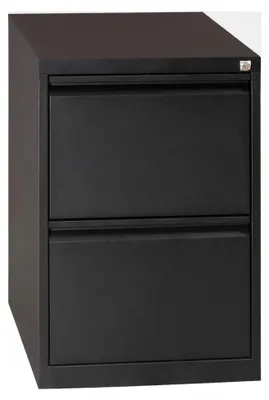 Produktbild von Metall-Aktenschrank - zwei Schubladen - Schwarz