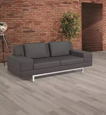 Produktbild von Graues Sofa Moderner Dreisitzer Arbeitszimmer Polstercouch Textilmöbel
