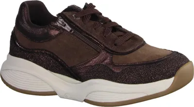 Produktbild von Xsensible SWX11 Damen Halbschuh Stretchleder, Dark Brown, bequemer Halbschuh - Damenschuhe Bequeme Schnürschuhe, Braun, leder (stretchleder)