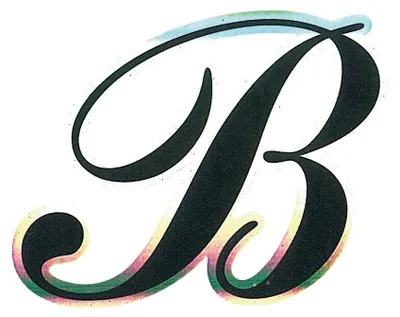 Produktbild von Aufkleber Monogramma Buchstabe B, Schwarz Metallescente