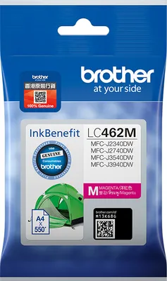 Produktbild von Brother LC462M, Standardertrag, Magenta, 1 Stück(e), 550 Seiten, Einzelpackung