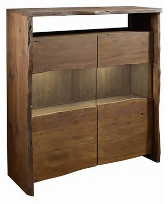 Immagine prodotto di MASSIVMOEBEL24 | PURE ACACIA #205 Credenza in legno di acacia - laccato / marrone 131x45x147