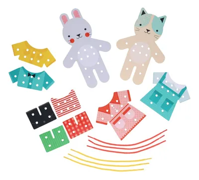 Imagen del producto de Juego de cordones para vestir a los personajes de Petit Friends
