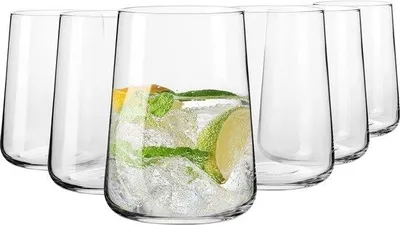 Produktbild von Elegante Wasserflaschen - Set von 6 - Linsenfreies Glas - 490 ml