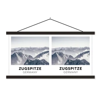 Produktbild von MuchoWow® Textilposter Deutschland - Berge - Wolken 60x30 cm mit schwarzem Rahmen - Textilien
